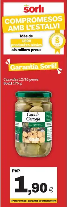 Sorli SORLI Carxofes 12/16 peces oferta