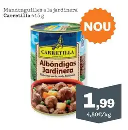 Sorli CARRETILLA Mandonguilles a la jardinera oferta