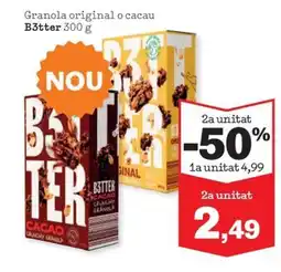 Sorli B3TTER Granola original o cacau oferta