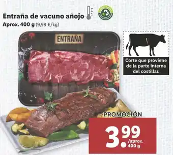 Lidl Entrana de vacuno añojo 400g oferta