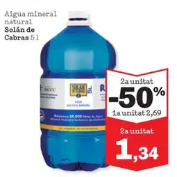 Sorli SOLAN DE CABRAS Aigua mineral natural oferta