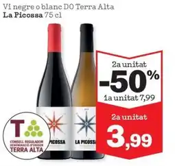 Sorli LA PICOSSA Vi negre o blanc DO Terra Alta oferta