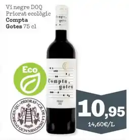 Sorli COMPTA GOTES Vi negre DOQ Priorat ecològic oferta