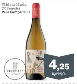 Sorli PERE CAMPS Vi blanc Masia DO Penedès oferta
