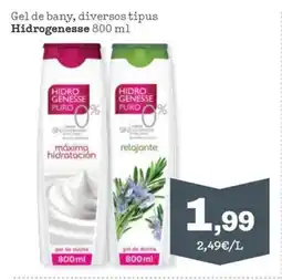 Sorli HIDROGENESSE Gel de bany, diversos tipus oferta