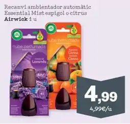 Sorli AIRWICK Recanvi ambientador automàtic Essential Mist espígol o citrus oferta