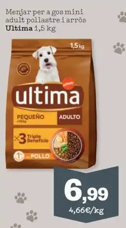 Sorli ULTIMA Menjar per a gos mini adult pollastre i arròs oferta