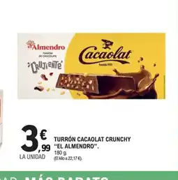 E.Leclerc EL ALMENDRO Turrón cacaolat crunchy oferta