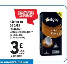 E.Leclerc ELIGES Cápsulas de café oferta