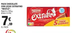 E.Leclerc NESTLÉ Pack chocolate con leche extrafino oferta