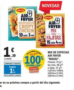 E.Leclerc MAGGI Mix de especias air fryer oferta