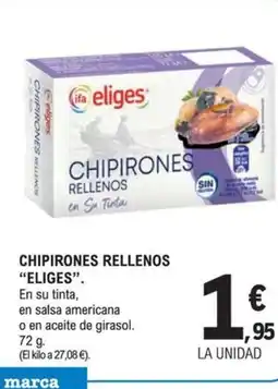 E.Leclerc ELIGES Chipirones rellenochipirones wellenc oferta