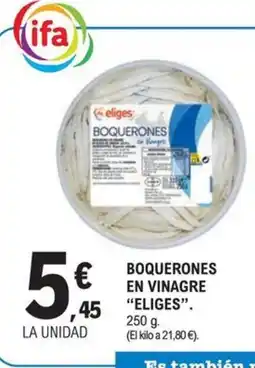 E.Leclerc ELIGES Boquerones en vinagre oferta