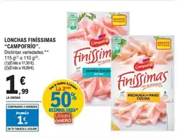 E.Leclerc CAMPOFRÍO Lonchas finíssimas oferta