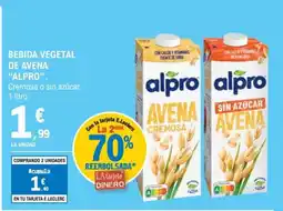 E.Leclerc ALPRO Bebida vegetal de avena oferta
