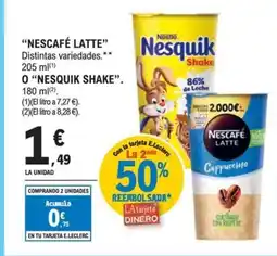 E.Leclerc NESCAFÉ LATTE O NESQUIK Shake oferta