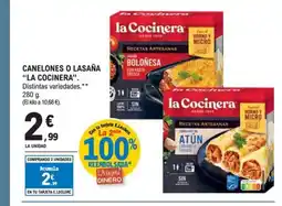E.Leclerc LA COCINERA Canelones o lasaña oferta