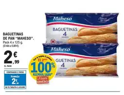 E.Leclerc MAHESO Baguetinas de pan oferta