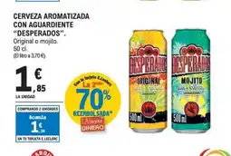 E.Leclerc DESPERADOS Cerveza aromatizada con aguardiente oferta