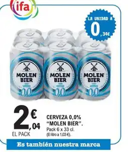 E.Leclerc MOLEN BIER Cerveza 0,0% oferta