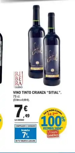 E.Leclerc SITIAL Vino tinto crianza oferta