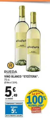 E.Leclerc ETCÉTERA Vino blanco oferta