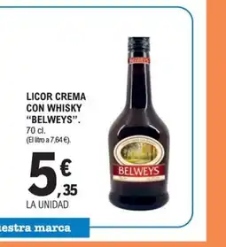 E.Leclerc BELWEYS Licor crema con whisky oferta