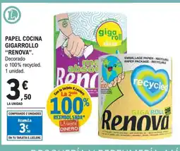 E.Leclerc RENOVA Papel cocina gigarrollo oferta