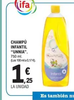 E.Leclerc UNNIA Champú infantil oferta