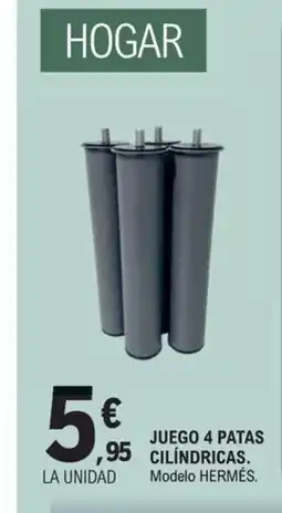 E.Leclerc Juego 4 patas cilíndricas oferta