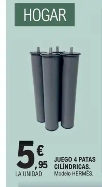 E.Leclerc Juego 4 patas cilíndricas oferta