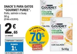 E.Leclerc GOURMET PUREE Snack's para gatos oferta