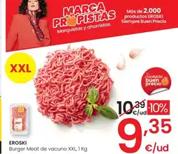 Eroski EROSKI Burger Meat de vacuno XXL oferta