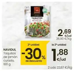 Eroski NAVIDUL Taquitos de jamón curado oferta