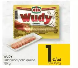 Eroski WUDY Salchicha pollo queso oferta