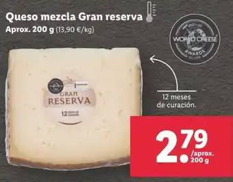 Lidl Queso mezcla Gran reserva 200g oferta