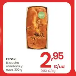 Eroski EROSKI Bizcocho manzana y nuez oferta