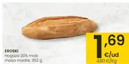 Eroski EROSKI Hogaza 20% maíz masa madre oferta