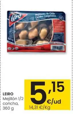 Eroski LEIRO Mejillón 1/2 concha oferta