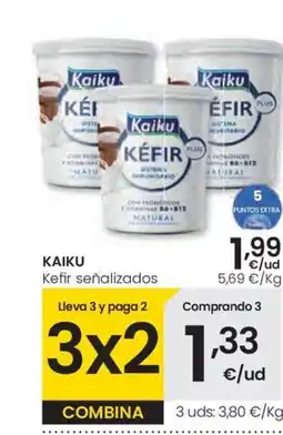 Eroski KAIKU Kefir señalizados oferta