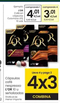 Eroski L'OR Café en cápsulas Colombia UTZ oferta