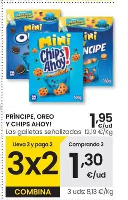 Eroski PRÍNCIPE, OREO Y CHIPS AHOY! Las galletas señalizadas oferta