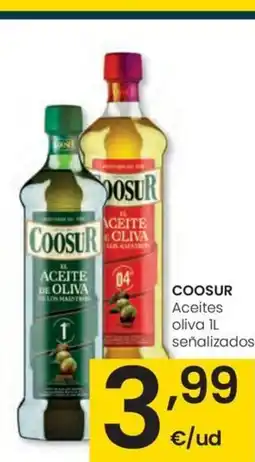 Eroski COOSUR Aceites oliva señalizados oferta