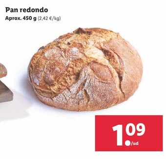 Lidl Pan redondo 450g oferta