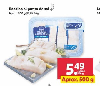 Lidl Bacalao al punto de sal 500g oferta