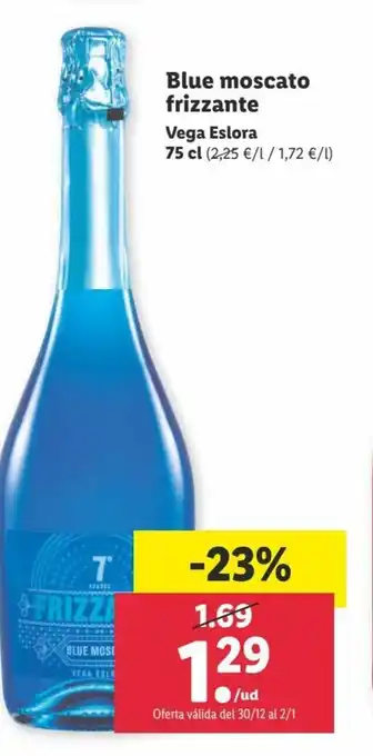 Lidl Blue moscato Frizzante 75cl oferta
