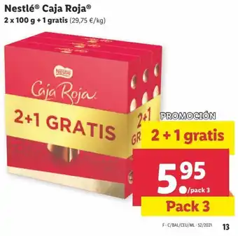 Lidl Nestle Caja Roja 2 x 100g oferta