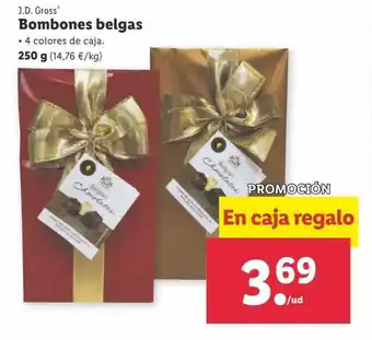 Lidl J.D Gross Bombones belgas 250g oferta