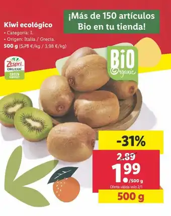 Lidl Kiwi Ecologico 500g oferta