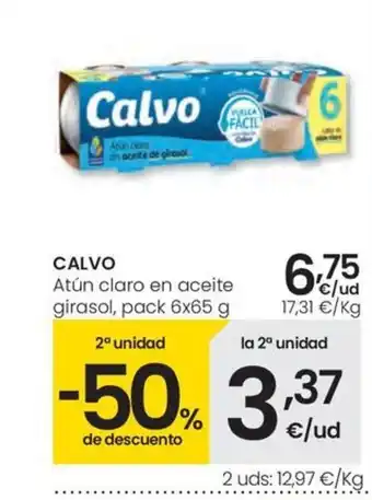 Eroski CALVO Atún claro en aceite girasol oferta